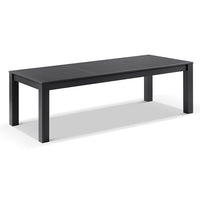 Santorini 2.5m Rectangle Aluminium Dining Table with 4 Bench Seats