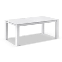 Santorini 1.8m Rectangle Aluminium Dining Table with 2 Bench Seats