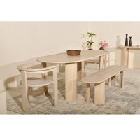 Beaumont Indoor Dining Table with Bench Seats and 2 x Jervis Dining Chairs