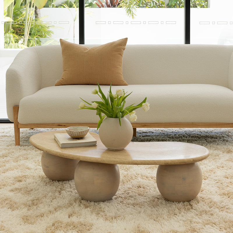 Coral Indoor Travertine Coffee Table