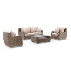 Grange 3+1+1 Outdoor Wicker Lounge Setting with Coffee Table