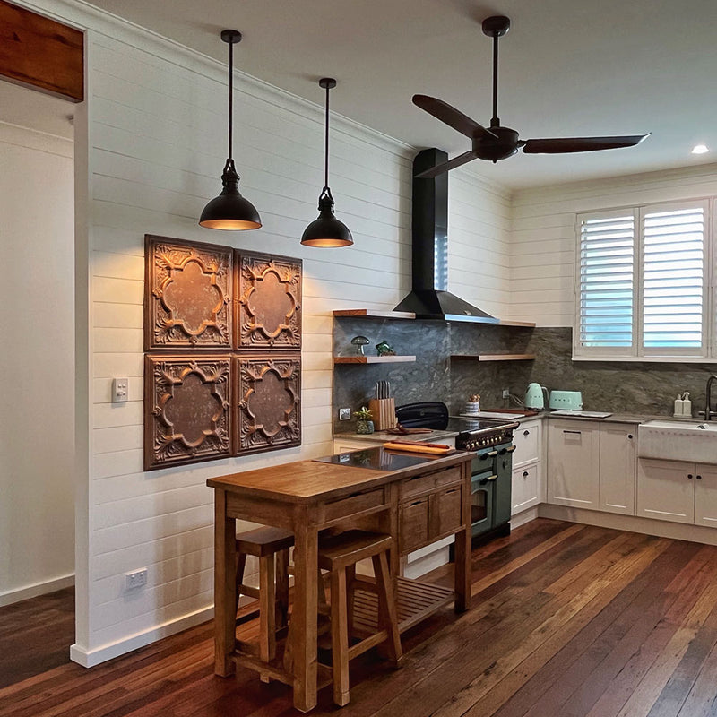 Rustic Timber Granite Top Kitchen Island Bench with Stools
