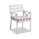 Santorini 3.55m Outdoor Rectangle Aluminium Dining Table With 12 Kansas Chairs In Sunbrella