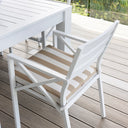 Santorini 3.55m Outdoor Rectangle Aluminium Dining Table With 12 Kansas Chairs In Sunbrella
