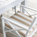 Santorini 2.5m Outdoor Rectangle Aluminium Dining Table with 8 Kansas Chairs in Sunbrella