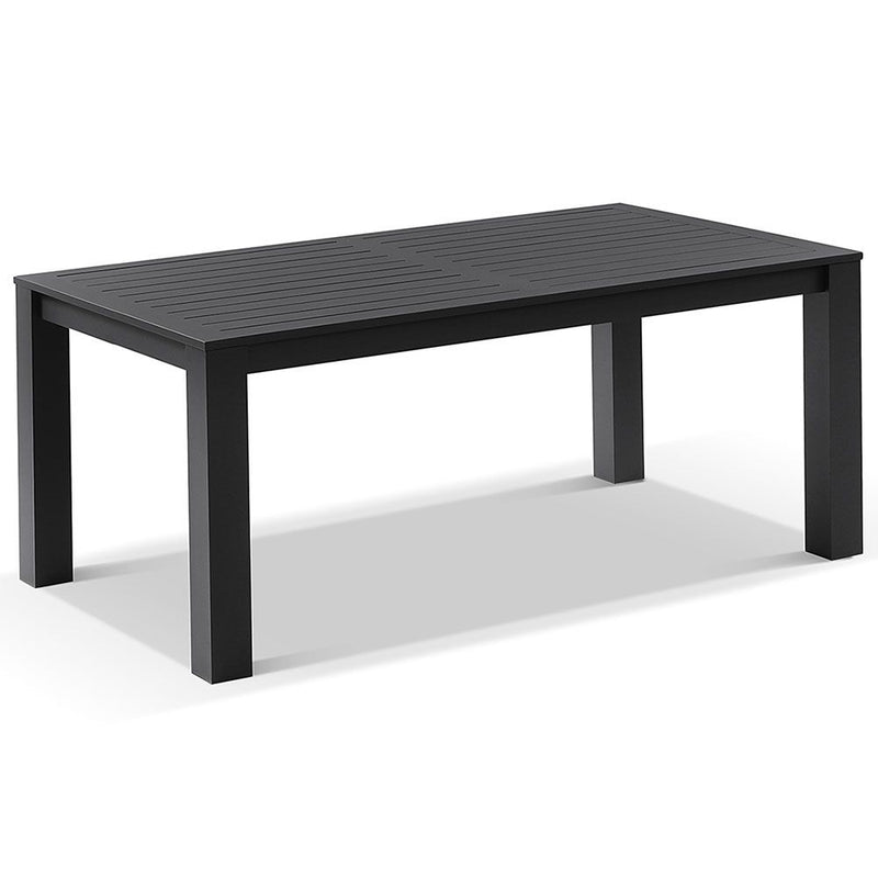 Santorini 1.8m Rectangle Aluminium Dining Table with 2 Bench Seats