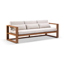Santorini 3 Seater Outdoor Aluminium Lounge in Teak