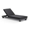 Santorini Aluminium Sun Lounge Set in Charcoal w/ Round Table - Twin