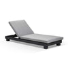 Santorini Aluminium Sun Lounge Set in Charcoal w/ Side Table