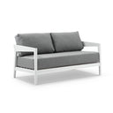 Bronte 3+2+1+1 Outdoor White Aluminium Lounge with Sunbrella Setting with Coffee Table