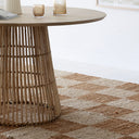 Tamborine Indoor 1.4m Round Dining Setting with 6 x Ettalong Chairs