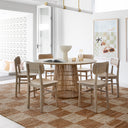 Tamborine Indoor 1.4m Round Dining Setting with 6 x Ettalong Chairs