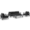 Kansas 3+1+1 seater Outdoor Aluminium Lounge Set with Coffee Table