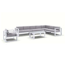Santorini Package C in White with Textured Grey Cushions