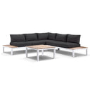Nova Package A in White - Outdoor Aluminium Modular Corner Lounge