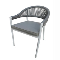 Finley Outdoor Aluminium and Rope Stackable Dining Chair