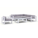 Santorini Package B in White with Textured Grey Cushions