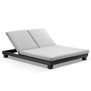 Santorini Aluminium Double Sun Lounge in Charcoal