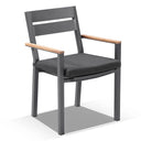 Tuscany 6 Seat With Capri Chairs with Teak Arm Rests