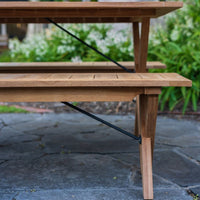 Issie Outdoor 1.8m Recyled Teak Table and Bench Seats from FSC Grade Timber