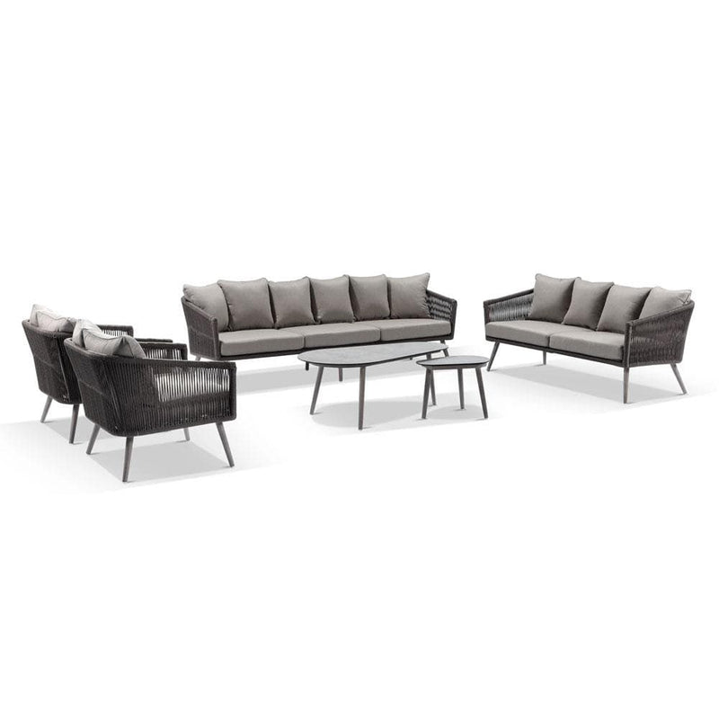 Herman Outdoor 3+2+1+1 Rope Lounge with Coffee Table Set