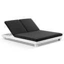 Santorini Aluminium Double Sun Lounge in White