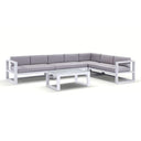 Santorini Package C in White with Textured Grey Cushions