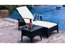 Sienna - Wicker Sun Lounge With Teak Arm Rests