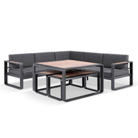 Georgia Outdoor Dining and Lounge Setting with Benches