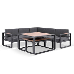 Georgia Outdoor Dining and Lounge Setting with Benches