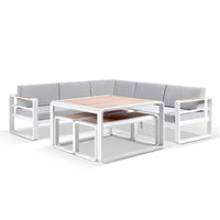 Georgia Outdoor Dining and Lounge Setting with Benches