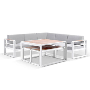 Georgia Outdoor Dining and Lounge Setting with Benches