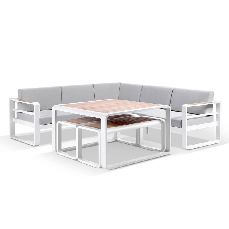Georgia Outdoor Dining and Lounge Setting with Benches
