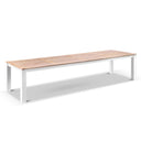 Balmoral 3.55m Outdoor Teak Top Aluminium Table with 12 Hugo Chairs