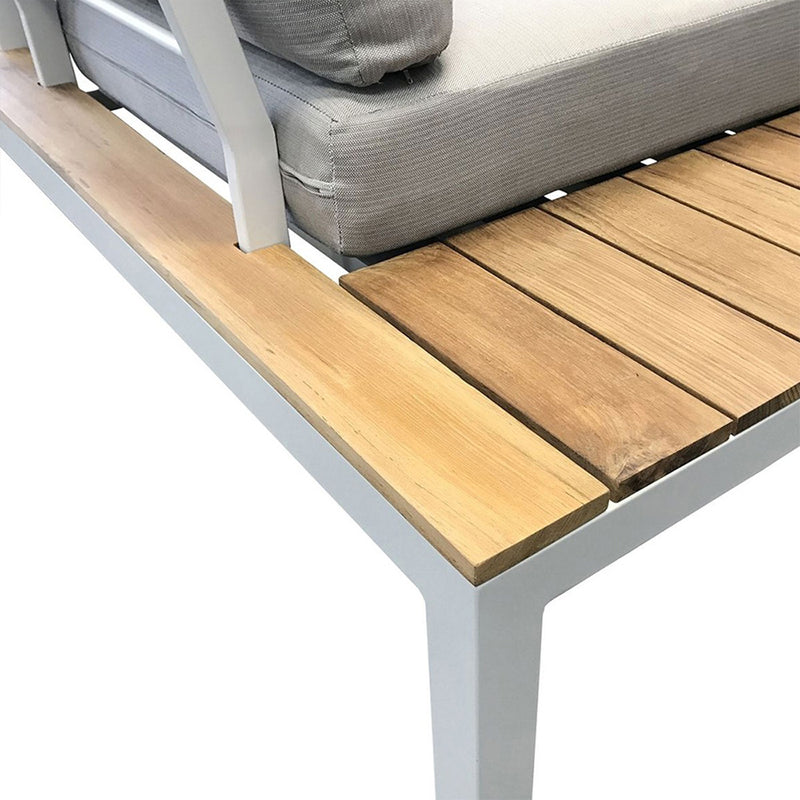 Nova Package A in White - Outdoor Aluminium Modular Corner Lounge