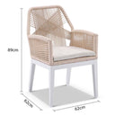 Hugo Outdoor Aluminium and Rope Dining Chair