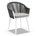 Southport Outdoor 2.17m Aluminium and Ceramic Table with 8 Alpine Rope Chair