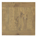 Leura Belle Indoor Side Table in Brushed White with Natural Timber Top
