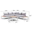 Nova Package A in White - Outdoor Aluminium Modular Corner Lounge