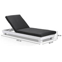 Santorini Aluminium Sun Lounge Set in White w/ Side Table