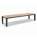 Balmoral 3.55m Outdoor Teak Top Aluminium Table with 12 Capri Chairs