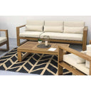 Santorini 3+2+1 with Coffee Table in Teak Timber Look Finish