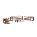 Santorini 3+2+1 with Coffee Table in Teak Timber Look Finish