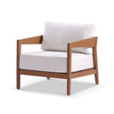 Bronte 3+2+1+1 Outdoor Teak Look Aluminium Lounge with Sunbrella Setting with Coffee Table
