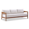 Bronte 3+1+1 Outdoor Teak Look Aluminium with Sunbrella Lounge Setting with Coffee Table