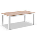Balmoral 1.8m Teak Top Aluminium Table with 6 Kansas Dining Chairs