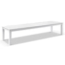 Santorini 12 Seater Outdoor Rectangle Aluminium Dining Table and Chairs setting