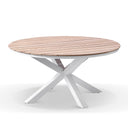 Tuscany Round 1.5m Outdoor Aluminium and Teak Top Dining Table