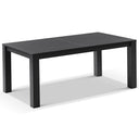 Santorini 1.8m Outdoor Rectangle Aluminium Dining Table with 6 Hugo Rope Chairs