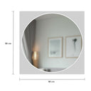 Alexis 90cm Round White Mirror